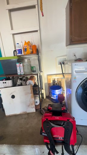 1K views · 11 reactions | Washer drain backup on a cold day in the garage. Lots of fun. Made quick work of it with my Milwaukee backpack drain machine. It is just cold in this garage. #veteranownedbusiness #tulsaoklahoma #plumbing #veteran #drain #draincleaning #drainmaintenance #laundrydrainbackup | A-team Plumbing | Facebook