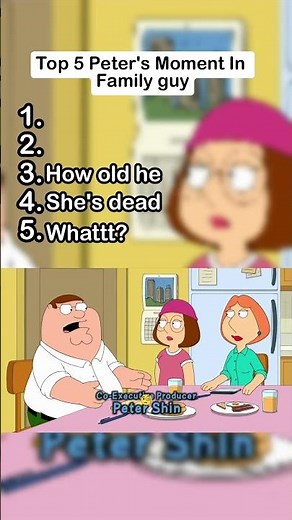 Top 5 Peter's Best Moment In Family Guy #familyguy #petergriffin #familyguyfunnymoments