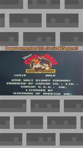 Nintendo Disney’s Chip N Dale Rescue Rangers Video Game Intro and Gameplay