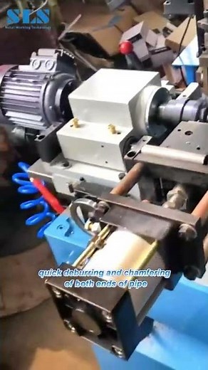 tube edge chamfering machine for pipe end smoothing & deburring