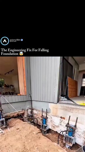 axisrnx18M | The video explores a complex engineering solution for stabilizing and lifting houses with sinking foundations, a common issue in states... | Instagram