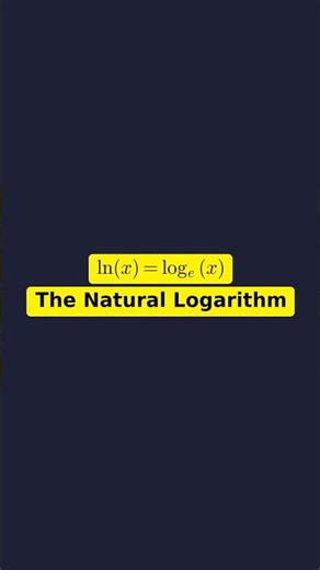 ln is just log - with a different base. Here's why mathematicians gave it its own name
