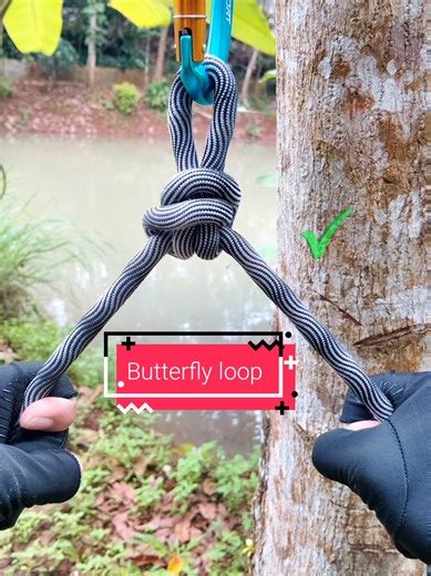 How to tie a Butterfly loop knot#diy #outdoors #diyproject #tutorial #knotlessbraids