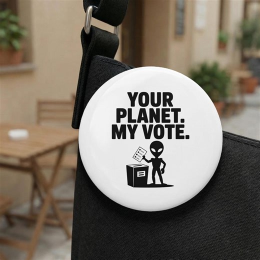 Your Planet My Vote Alien Pin Button, Funny Political Sarcastic Election Humor Badge, Custom ET Voting Day Gift, Unique Statement Lapel - Etsy Australia
