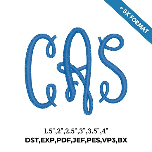 Handwritten Script Embroidery Font | A-Z Letter Set, 6 Sizes (instant Download) - Etsy