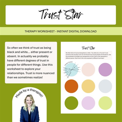 Trust Star Therapy Worksheet – Relationship Trust Assessment (digital Download) - Etsy