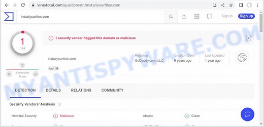 Installyourfiles.com pop-up redirect (Virus removal guide)