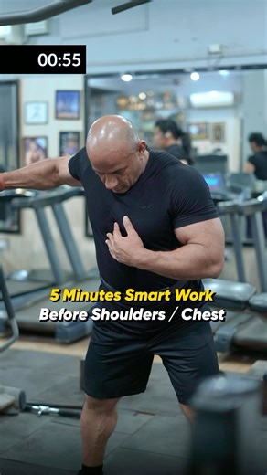 A 5 min smart work before starting your shoulder & chest workout. Must give a try & feel the difference in your next training sessions. Brand ambassador @myproteinin Link in bio Code-MUKESH #dronacharyathegym #workoutmotivation #shoulderworkout #chestworkout #smartwork #getready #ﬁtness #bodybuilding #injuryfree #mukeshgahlot | Mukesh Singh Gahlot