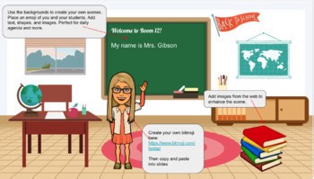 38 School Year Bitmoji Backgrounds | All Year/Seasonal/Holiday Slides