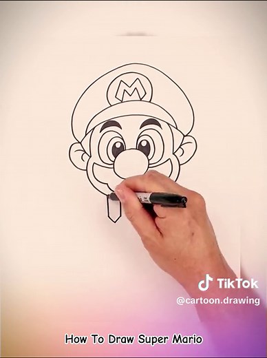 How To Draw Super Mario #cartoondrawing #drawing #drawingtutorial #howtodraw #mario #fyp