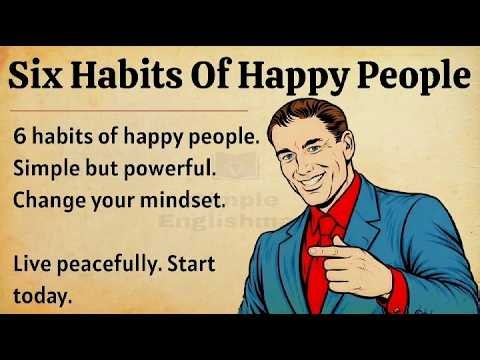 Six Habits of Happy People | How to Change Your Life Today | Motivational Video 🔥 | Graded Reader ✅