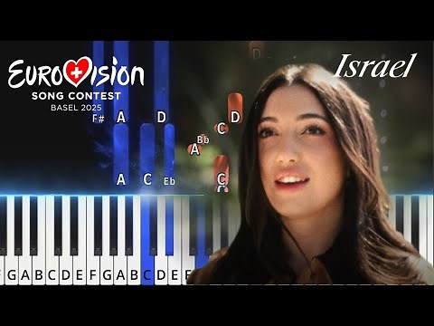 New Day Will Rise by Yuval Raphael | Israel 🇮🇱 | Piano tutorial. #Eurovision2025