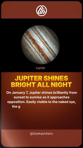 Jupiter Dominates the Night Sky Tonight! 🪐✨ | January 7 Sky Event #nightsky #astronomicalevents