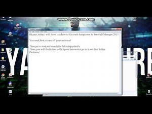 How to fix crash dump error in Football Manager 2015!