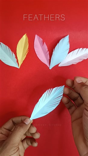 Paper Feather Craft Tutorial | Easy DIY Craft for Kids | Origami feather