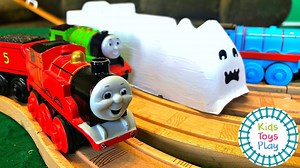 23K views · 318 reactions | Our last Halloween video of the season, Thomas the Train is back with motorized toy train races! Watch as Teams Thomas, Percy, James, Tender and Purple race against the spooky and scary Team Ghost! Who will win? Only the Mystery Wheel knows!! | Kids Toys Play | Facebook