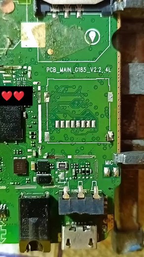 Close-Up of Electronic Circuit Board Repair