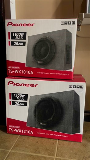 Pioneer Powered Subwoofers TS-WX1010A - 10” Subwoofer 300W RMS $349 TS-WX1210A - 12” Subwoofer 350W RMS $389 Includes bass knob! Contact us to price out the install! #teamsob #soundobsessions #soundobsessionsavu #avu #audio #video #unlimited #pioneer #caraudio #subwoofers #poweredsubwoofers #bass #amplifiers | SOUND OBSESSIONS | Facebook