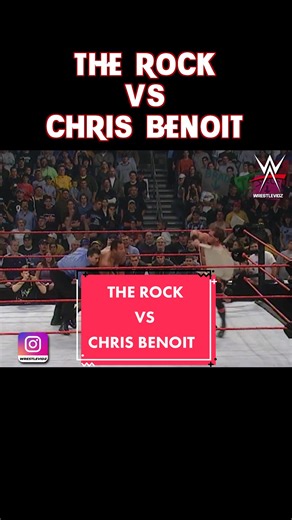 The Rock vs Chris Benoit #wrestling #aew #wwe #wrestler #foryou #oldschool #wrestlemania #therock