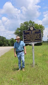 Where Mail Rode on Dirt Roads – 1820 Postal Routes Just off the side of the road in Wilcox County, Alabama, stands a quiet reminder of a time when the mail moved by horseback and wagon. This marker commemorates two major postal routes that helped shape Alabama in its earliest days—long before smartphones or street signs. #AlabamaHistory #WilcoxCounty #BlackBeltStories #HistoricalMarker #AlabamaRoadtrip #HiddenHistory #OldPostalRoutes #Cahawba #StStephens #PrairieBluff #RuralAlabama #SouthernHist