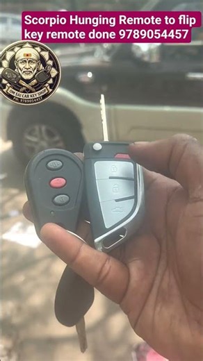Scorpio hanging remote key to flip key remote done 9789054457 #scorpio #mahindra #flipkey #lowprice