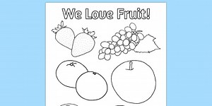 Fruit Colouring Page
