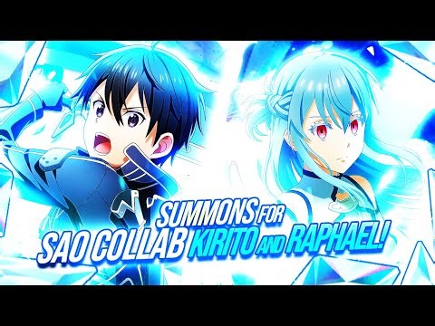 MY DREAM CAME TRUE! SUMMONS FOR SAO COLLAB KIRITO AND RAPHAEL! (Slime: Isekai Memories)