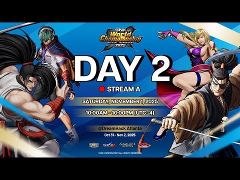 [10AM - 5PM] SNK World Championship 2025 - Day 2 STREAM A - SAMSHO (TOP 16), KOF XV (TOP 32)