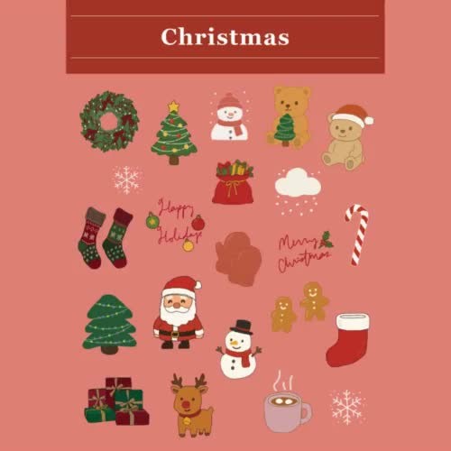 Hand-drawn Christmas Clipart | Digital Stickers | 21 PNG Bundle | 1 PDF Preview Guide - Etsy