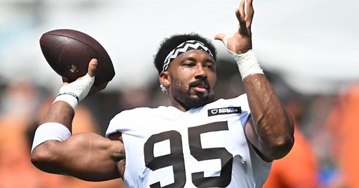 Myles Garrett Goes Shirtless and His Physical Appearance Draws Attention