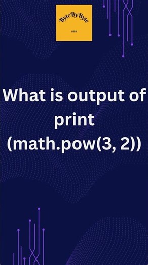 S18 What is the output of math pow