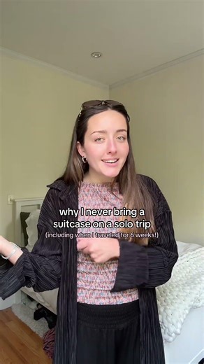 in case you ever asked abbie what do I bring when solo traveling for a long time?? #solotravel