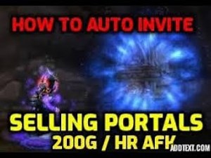 HOW TO AUTO INVITE SELLING PORTALS - WORLD OF WARCRAFT 1000g ADD ON