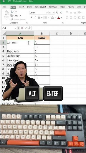 Cách xuống dòng trong ô trong Excel - Daotaotinhoc.vn