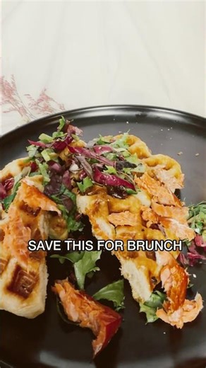 These Smoked Salmon Waffles Are CRIMINALLY Easy to Make #easyrecipe #entertaining #brunch