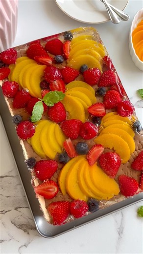 Sernik gotowany z owocami 🍓🫐 - #przepis #sernik #owoce