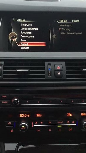 How to set speed limit alert on a BMW
