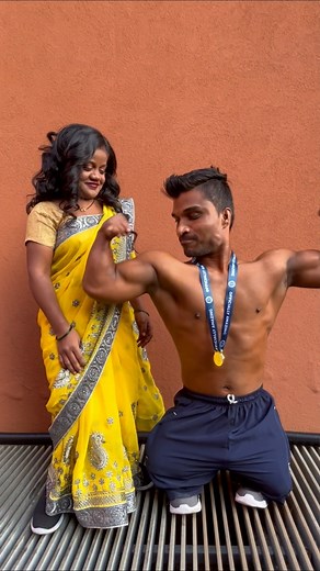 633K views · 5.1K reactions | Shortest competitive bodybuilder Pratik Mohite - 102 cm (3 ft 4 in) and his wife Jaya Pratik Mohite ❤️ This week Pratik appeared on the latest season of Lo Show Dei Record in Italy!  Our Italian fans can check out the show on Canale 5 on Sunday evening or catch up on Mediaset Infinity  | Guinness World Records | Facebook