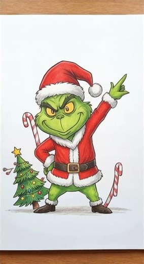 Grinch Christmas Party Dance #grinch #christmasart #drawing #party #dance #funny