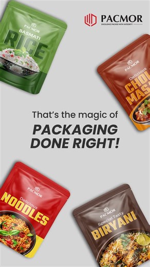 Pacmor Flexible Limited on Instagram: "Retort packaging engineered for high-temperature thermal processing ensures long shelf life without refrigeration. Designed to protect taste, texture, and nutritional integrity while delivering ready-to-eat meals in minutes. [ retort packaging, ready to eat packaging, shelf stable food packaging, retort pouch packaging, food preservation packaging, heat processed packaging ] #pacmorflexible #retortpackaging #readytoeat #shelfstable #foodpackagingsolutions"