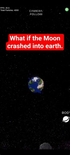 If the moon crashed into earth #space #spacesim #sfs #spaceengine #spacesettlement #spacefrontier