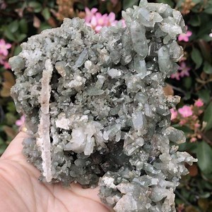 Green chlorite included Quartz, Himalayan Mts, Nepal 💚 (item HQ2-0313) FarArdenEssentials.com | FAE Rocks - Far Arden Essentials, crystals, chakras and metaphysics