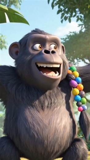 Monkey doing monkey things 🤣#funny #cartoon #kidscartoon #memes #fun