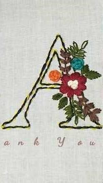 A letter hand embroidery design #shorts #embroidery #beginners #artisanskills