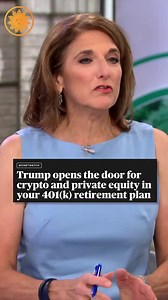 President Trump on Thursday signed an executive order that could allow millions of Americans saving for retirement through 401(k) accounts to invest in higher-risk private equity and cryptocurrency assets. CBS News' Jill Schlesinger breaks down the risks and rewards of the plan. https://cbsn.ws/4myJSTK | CBS Mornings