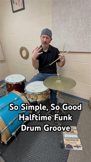 Easy Halftime Funk Drum Groove: Learn It #drums #drumlessons #drumgroove #funkdrumpatterns #drumlife