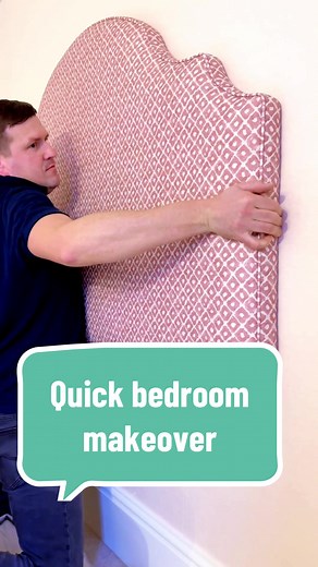 Quick Bedroom Makeover with Headboard and Valance