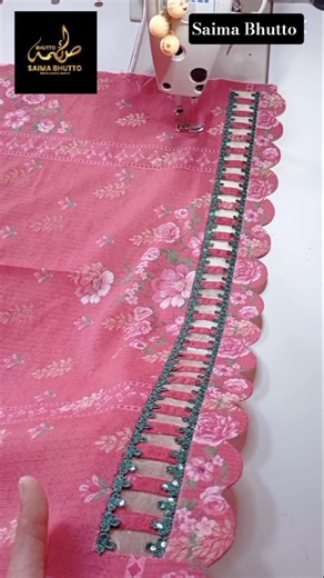 Cutwork Daman Design Lace Finishing Cutting Stitching Tutorial #shorts#youtubeshorts #sewinghacks