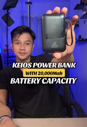 Keios Power Bank With 20,000Mah Battery Capacity With 30W Fast Charging #powerbank #keiospowerbank #powerbankbuiltincable