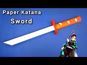 Katana Sword making from paper craft | How to make paper katana sword anime | paper sword